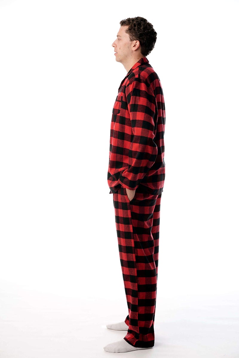 #followme Mens Flannel Pajama Coat Set 44917-1A-XXXL - Image 1